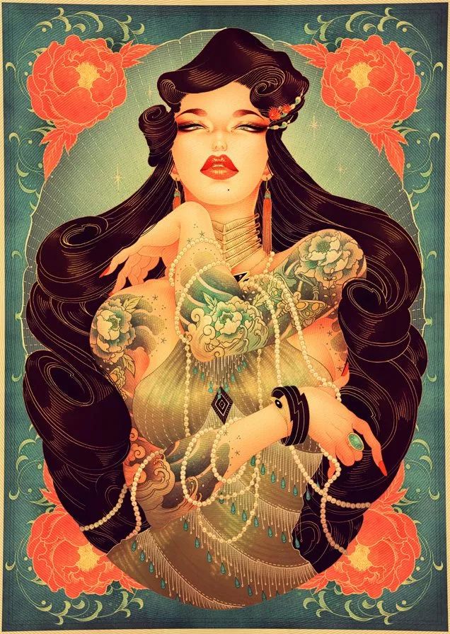 洋溢著肉欲的插畫：日本畫家筆下的東方美感！