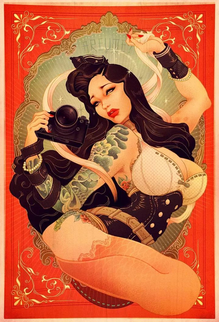 洋溢著肉欲的插畫：日本畫家筆下的東方美感！