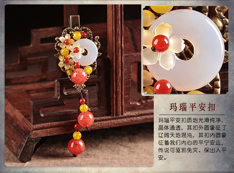 戀曦古風古典花朵發(fā)夾頭飾