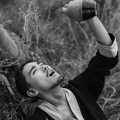 霸氣帶斗笠男生頭像，唯美古風(fēng)真人頭像