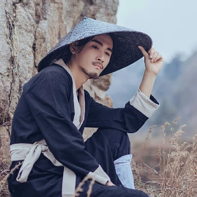 霸氣帶斗笠男生頭像，唯美古風(fēng)真人頭像