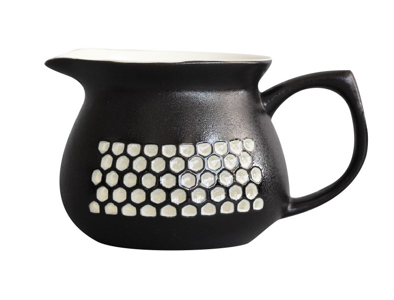 黑白蜂巢茶海，簡約粗陶功夫茶具