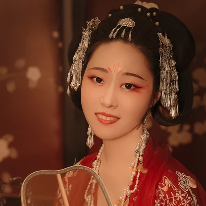 親密帶團(tuán)扇閨蜜頭像，唯美古風(fēng)真人頭像