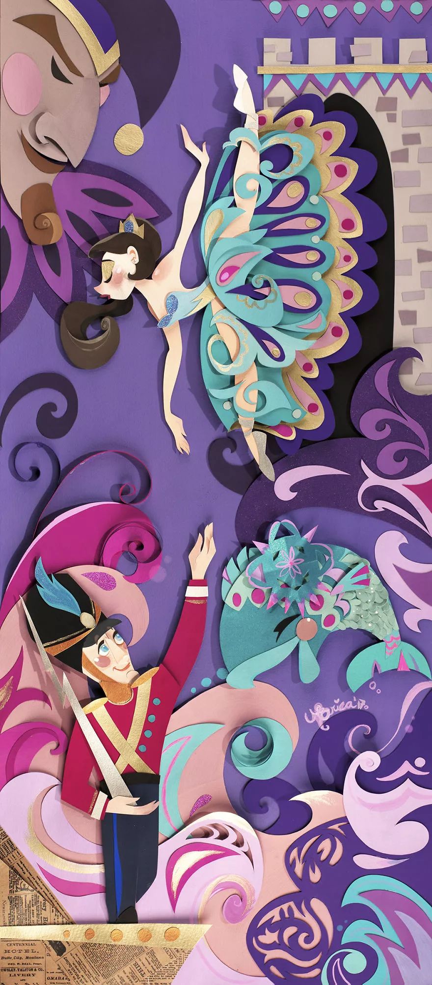 當(dāng)插畫遇上剪紙，她把紙藝玩出了別樣的美!