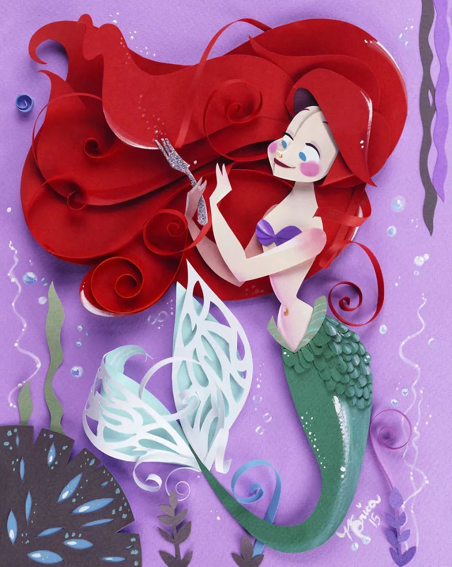 當(dāng)插畫遇上剪紙，她把紙藝玩出了別樣的美!