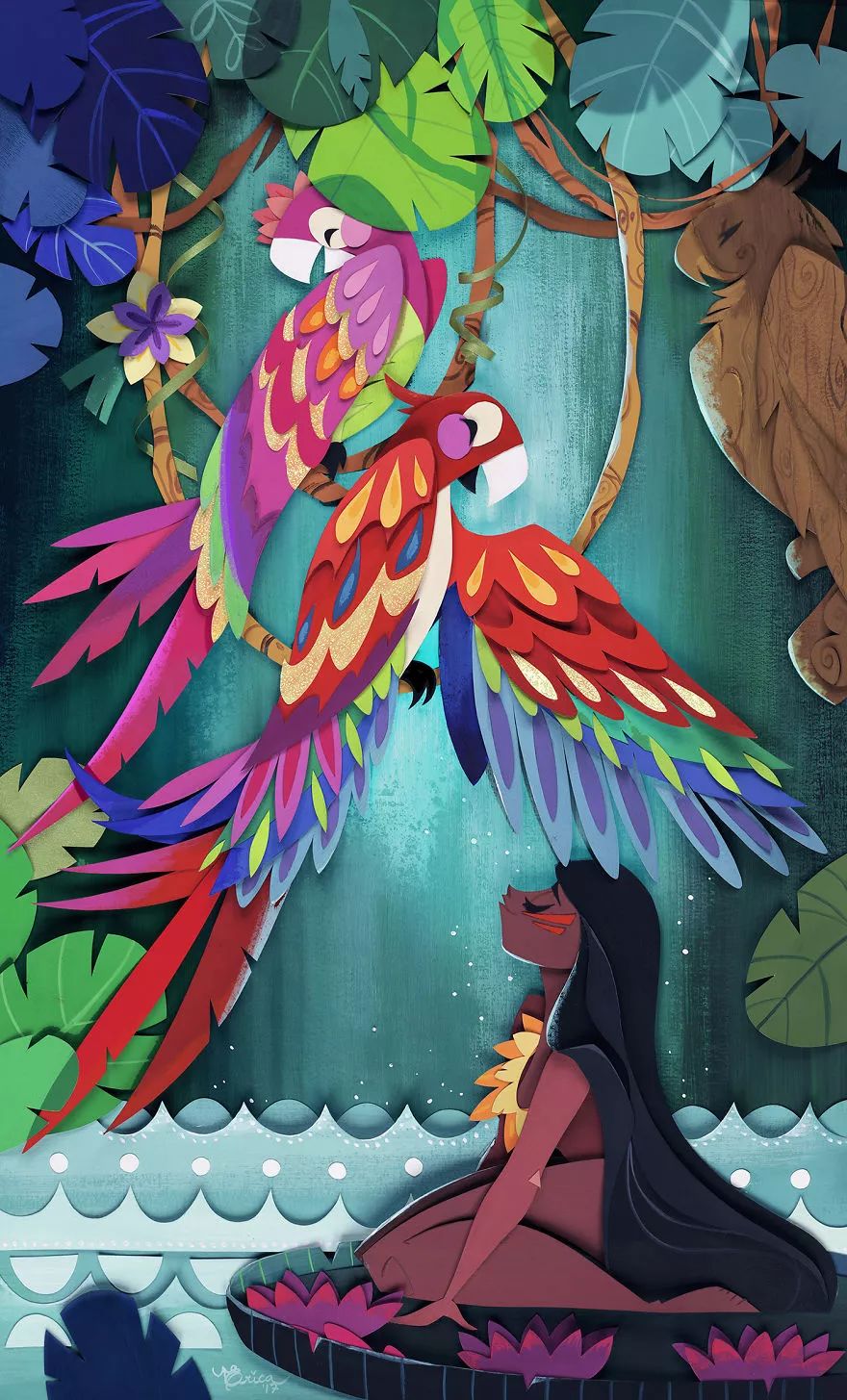 當(dāng)插畫遇上剪紙，她把紙藝玩出了別樣的美!