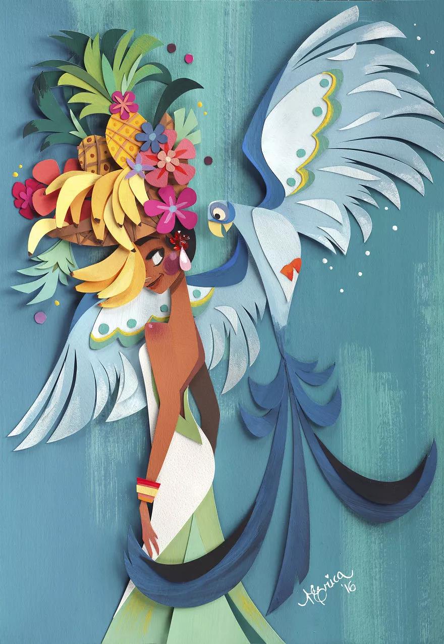 當插畫遇上剪紙，她把紙藝玩出了別樣的美!