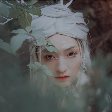 森林精靈文藝女生頭像，唯美古風(fēng)真人頭像