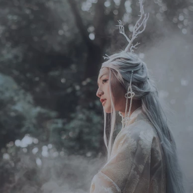 森林精靈文藝女生頭像，唯美古風(fēng)真人頭像