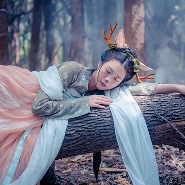 麋鹿精靈女生頭像，唯美古風(fēng)真人頭像