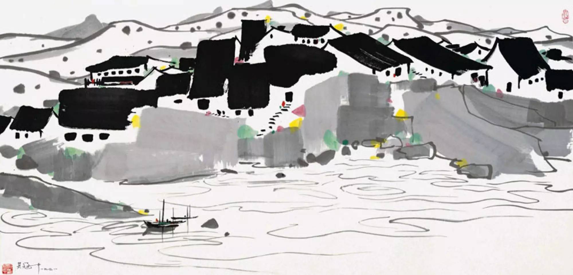 吳冠中的水墨國(guó)畫集合，中國(guó)藝術(shù)最顯眼的景觀