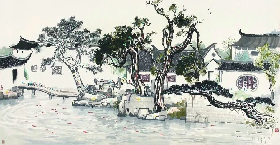 吳冠中的水墨國(guó)畫集合，中國(guó)藝術(shù)最顯眼的景觀