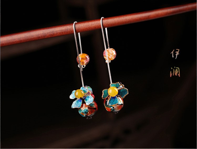 清新匠心啟航閱讀耳墜，詩意銀線耳環(huán)首飾