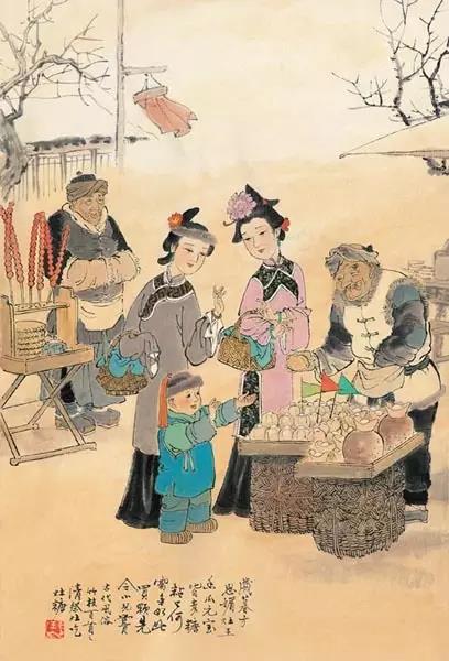 中國(guó)年畫(huà)：《古代風(fēng)俗百圖》那時(shí)候年味正濃