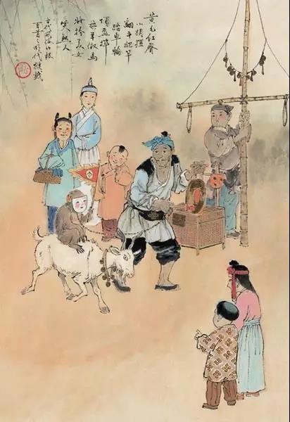 中國年畫：《古代風(fēng)俗百圖》那時(shí)候年味正濃