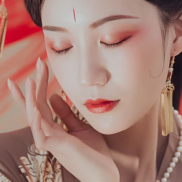 秋千仕女帶團(tuán)扇女生頭像，唯美古風(fēng)真人頭像