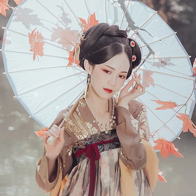 秋千仕女帶團(tuán)扇女生頭像，唯美古風(fēng)真人頭像