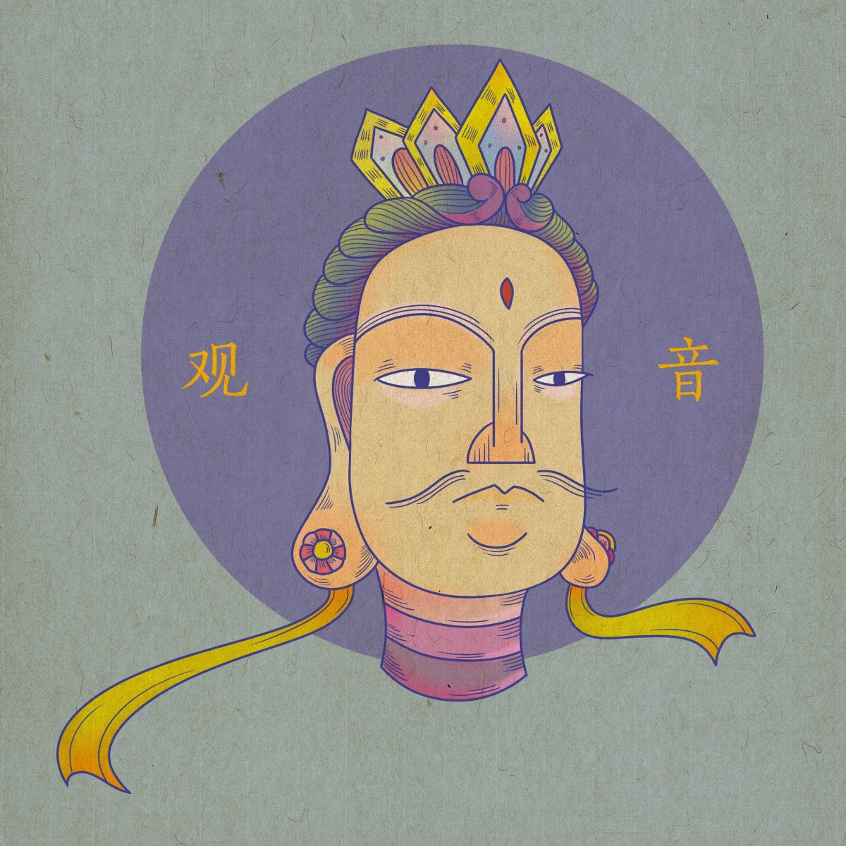 眾生相手繪插畫，風(fēng)格迥異人物頭像插畫圖片