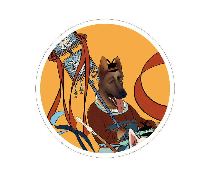 新穎風格新年海報，狗年特色海報設計