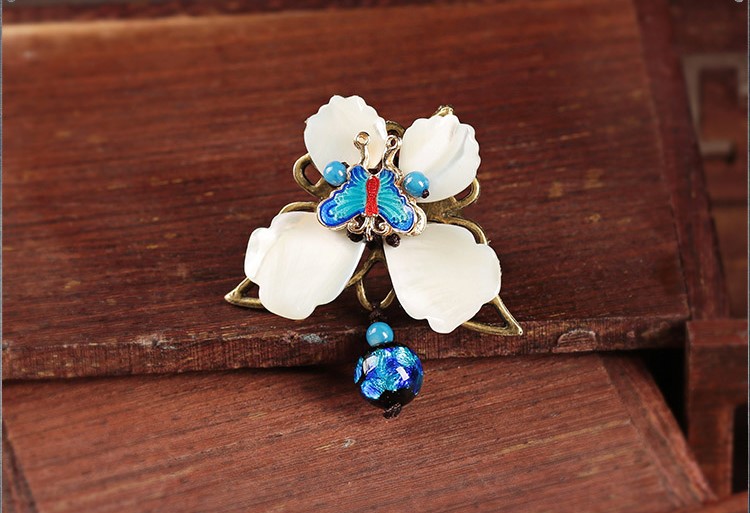 藍(lán)蝶起舞戒指，民族風(fēng)個性指環(huán)首飾