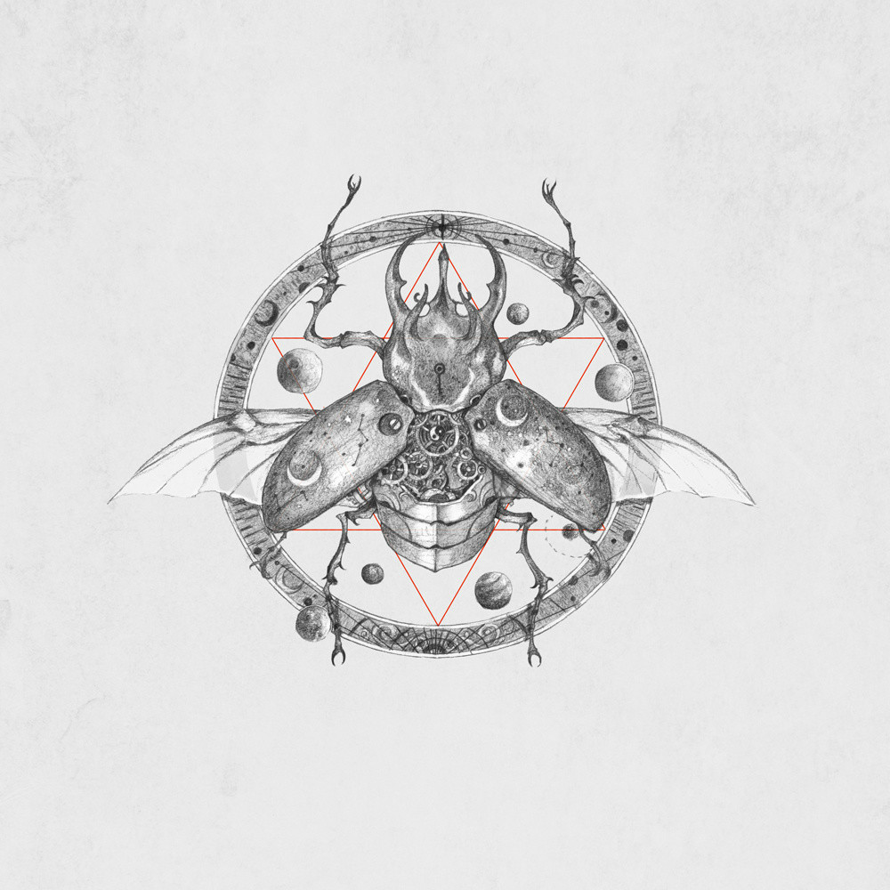 手繪動物插畫設(shè)計，黑白創(chuàng)意插畫圖片