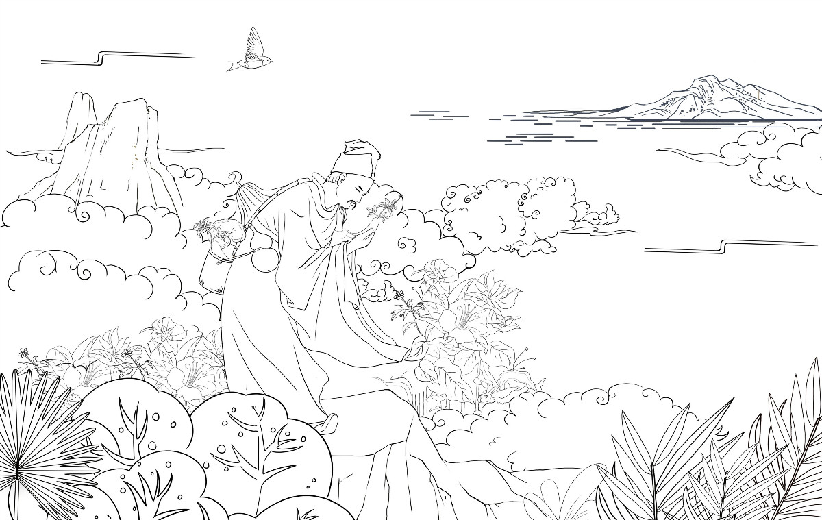 一款匠心啟航閱讀化妝品宣傳插畫，廣告插畫設(shè)計