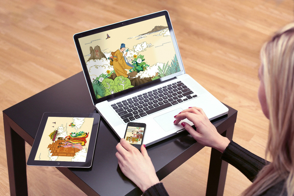 一款匠心啟航閱讀化妝品宣傳插畫，廣告插畫設(shè)計(jì)