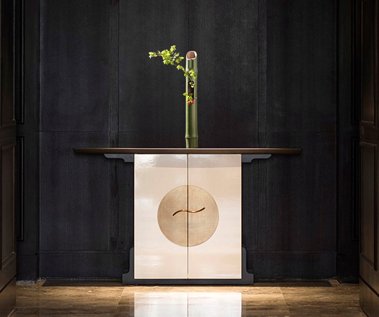 創(chuàng)意仿竹壁掛花器花藝，禪意中式插花