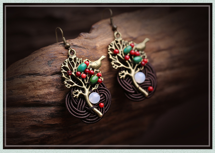 森系古典耳墜耳環(huán)，匠心啟航閱讀夸張吊墜耳環(huán)