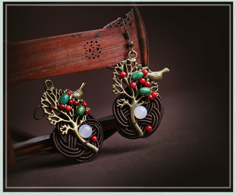 森系古典耳墜耳環(huán)，匠心啟航閱讀夸張吊墜耳環(huán)