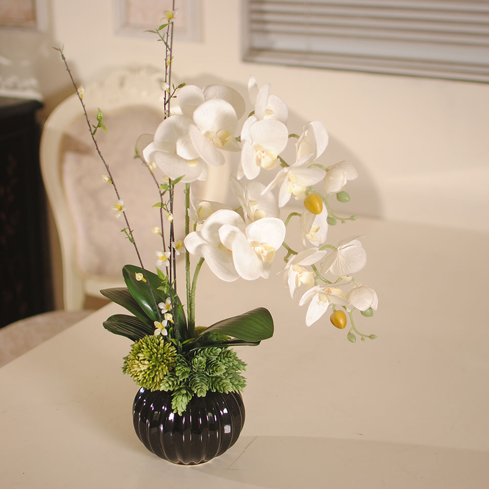 水清新中式蝴蝶蘭花藝，新中式花藝插花