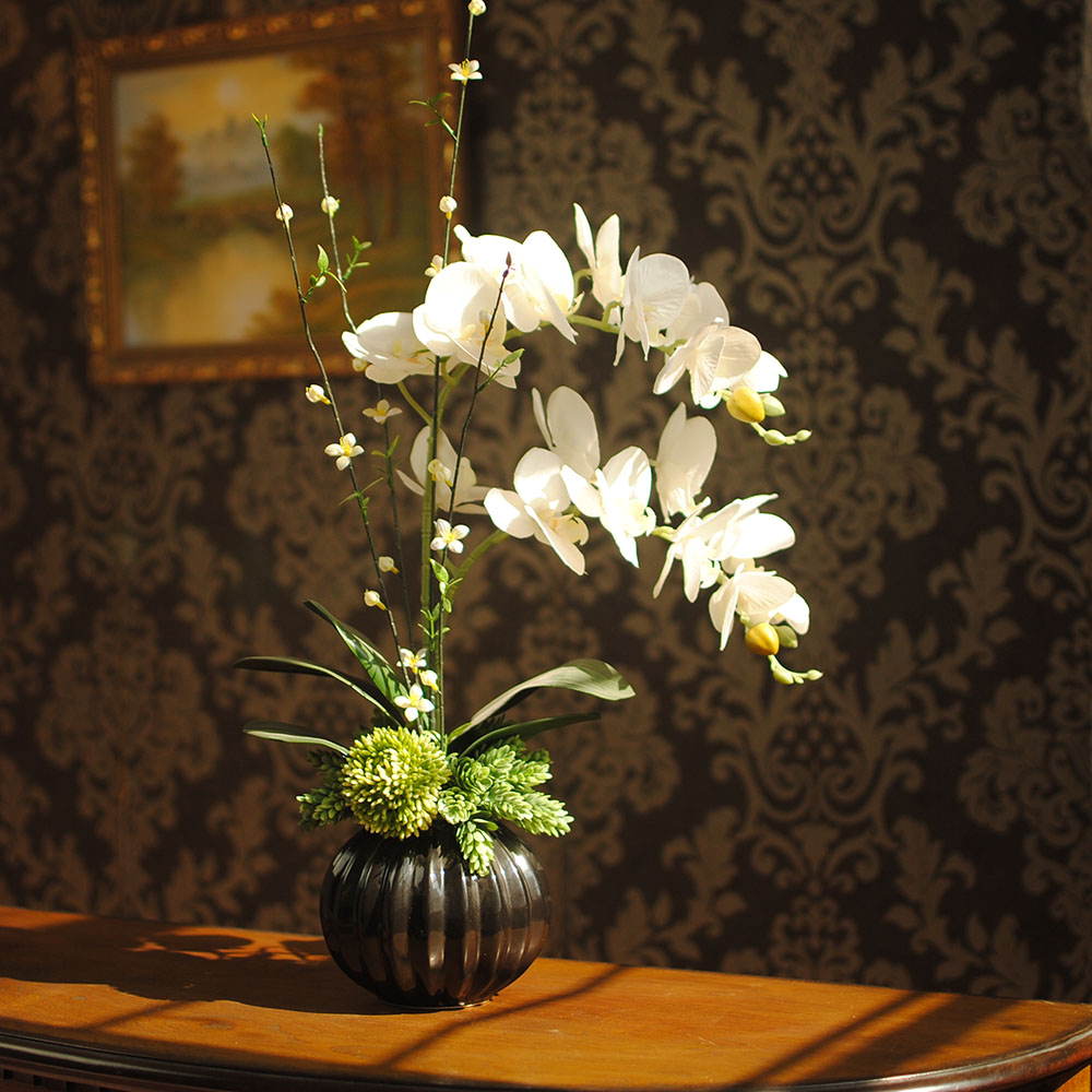 水清新中式蝴蝶蘭花藝，新中式花藝插花