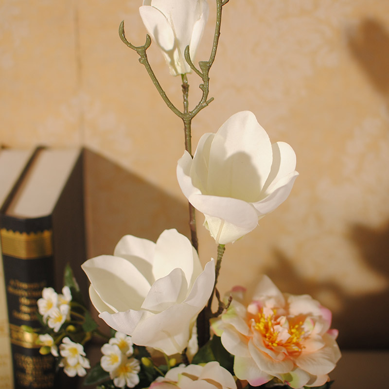 清雅浪漫玉蘭花花藝，浪漫梨花中式插花