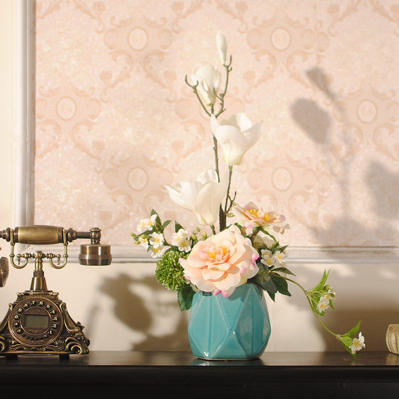 清雅浪漫玉蘭花花藝，浪漫梨花中式插花