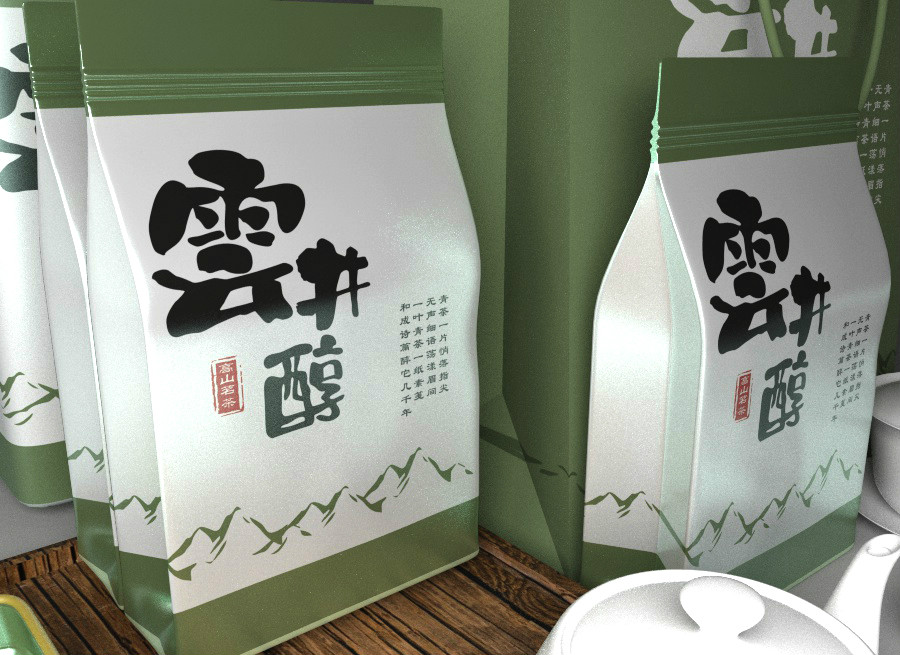 清新古樸茶葉包裝設(shè)計(jì)，簡(jiǎn)潔大氣茶葉包裝設(shè)計(jì)