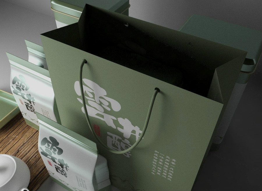 清新古樸茶葉包裝設(shè)計(jì)，簡(jiǎn)潔大氣茶葉包裝設(shè)計(jì)