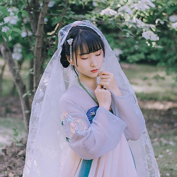 清新可愛瓊花女生頭像，唯美古風(fēng)真人頭像