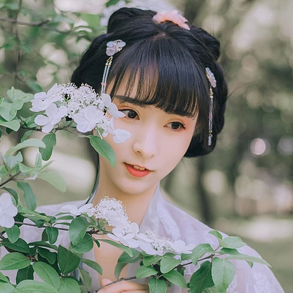 清新可愛瓊花女生頭像，唯美古風(fēng)真人頭像