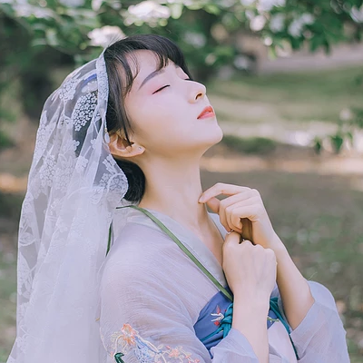 清新可愛瓊花女生頭像，唯美古風(fēng)真人頭像