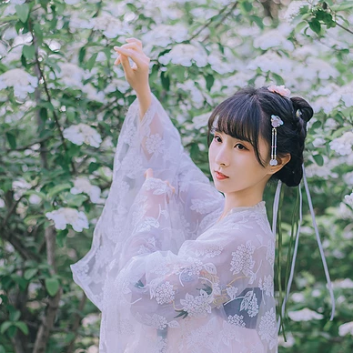 清新可愛瓊花女生頭像，唯美古風(fēng)真人頭像