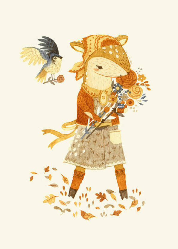 精致可愛小狐貍插畫欣賞