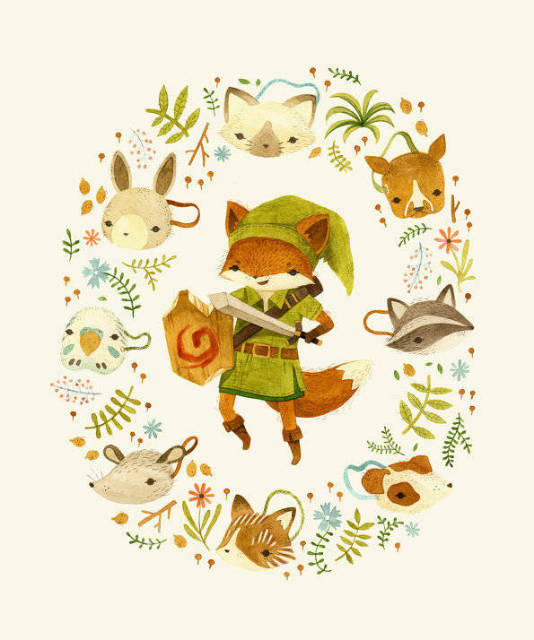 精致可愛小狐貍插畫欣賞