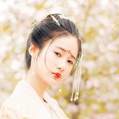 氣質(zhì)花朵帶傘女生頭像，唯美古風(fēng)真人頭像