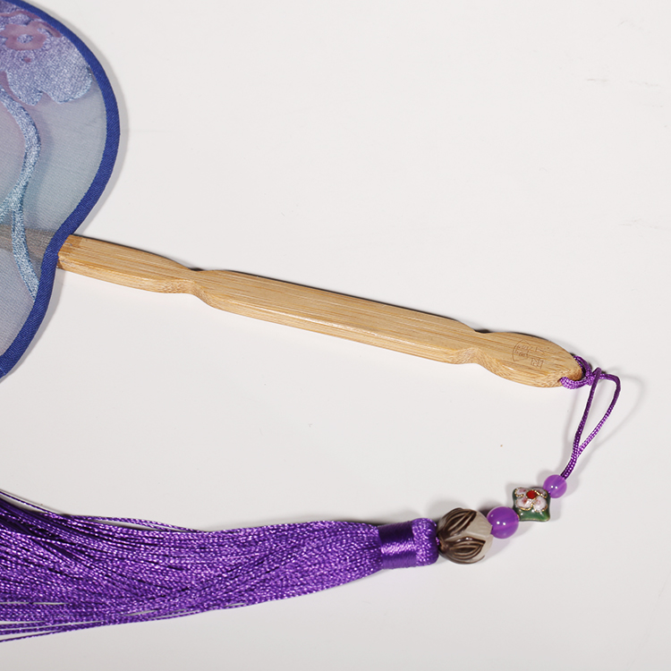 淡雅紫文藝團(tuán)扇，匠心啟航閱讀絕美古風(fēng)扇子