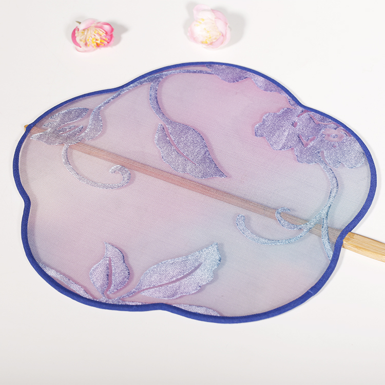 淡雅紫文藝團(tuán)扇，匠心啟航閱讀絕美古風(fēng)扇子