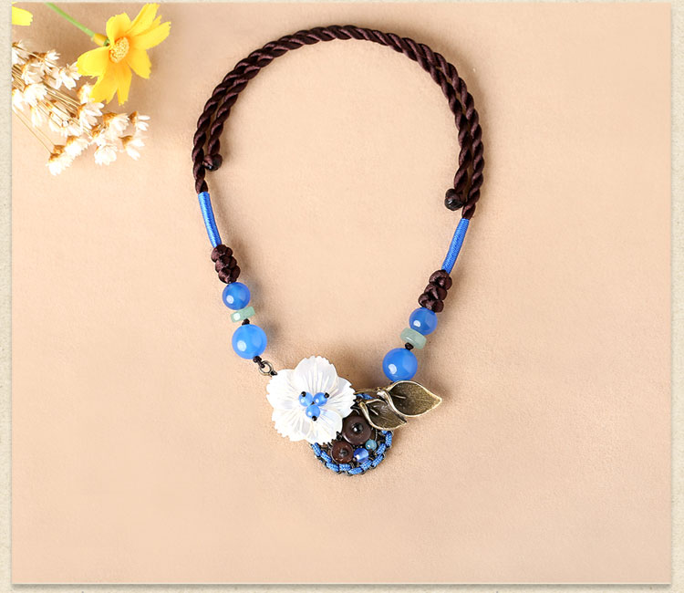 復(fù)古花朵鎖骨鏈，小清新古風(fēng)項(xiàng)鏈