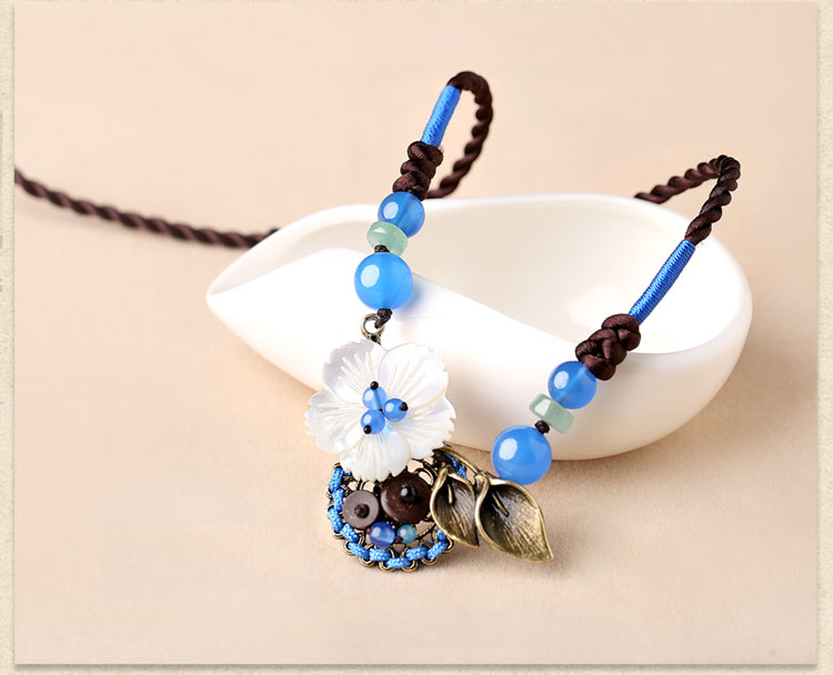 復(fù)古花朵鎖骨鏈，小清新古風(fēng)項(xiàng)鏈
