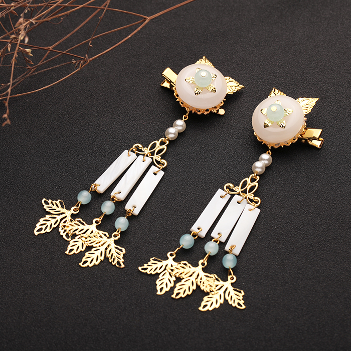 漢服古風(fēng)配飾步搖，流蘇發(fā)夾彼岸花頭飾