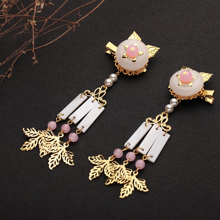 漢服古風(fēng)配飾步搖，流蘇發(fā)夾彼岸花頭飾