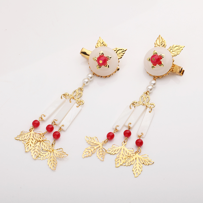 漢服古風(fēng)配飾步搖，流蘇發(fā)夾彼岸花頭飾